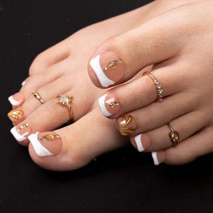 Elegant Love T653 Toe Nails - 20Pcs Free Size