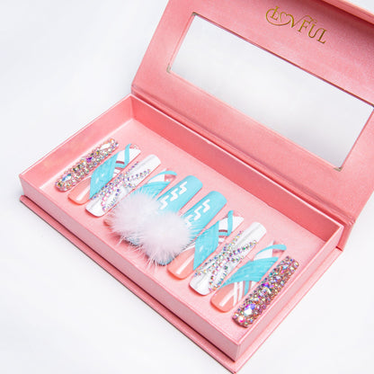 Blue Lagoon Handmade Nails H66