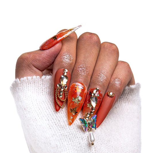 Fall Handmade Nails H77