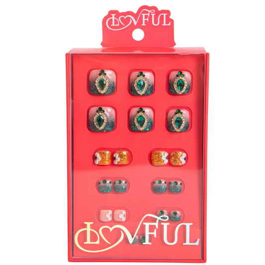 Green Enamel T235 Toe Nails