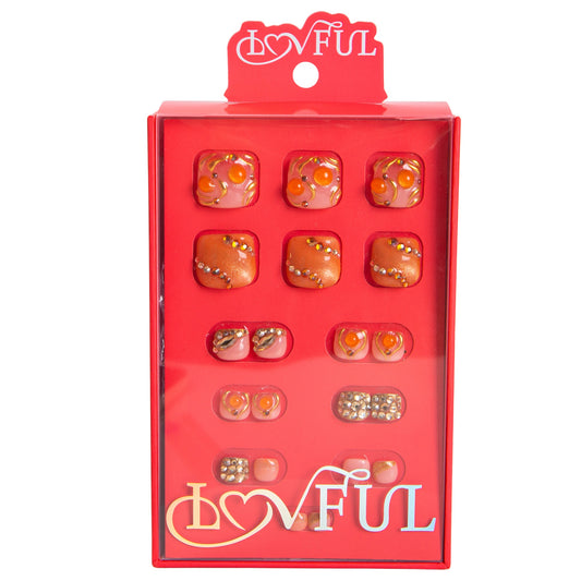 Melted for You T614 Toe Nails - 20Pcs Free Size