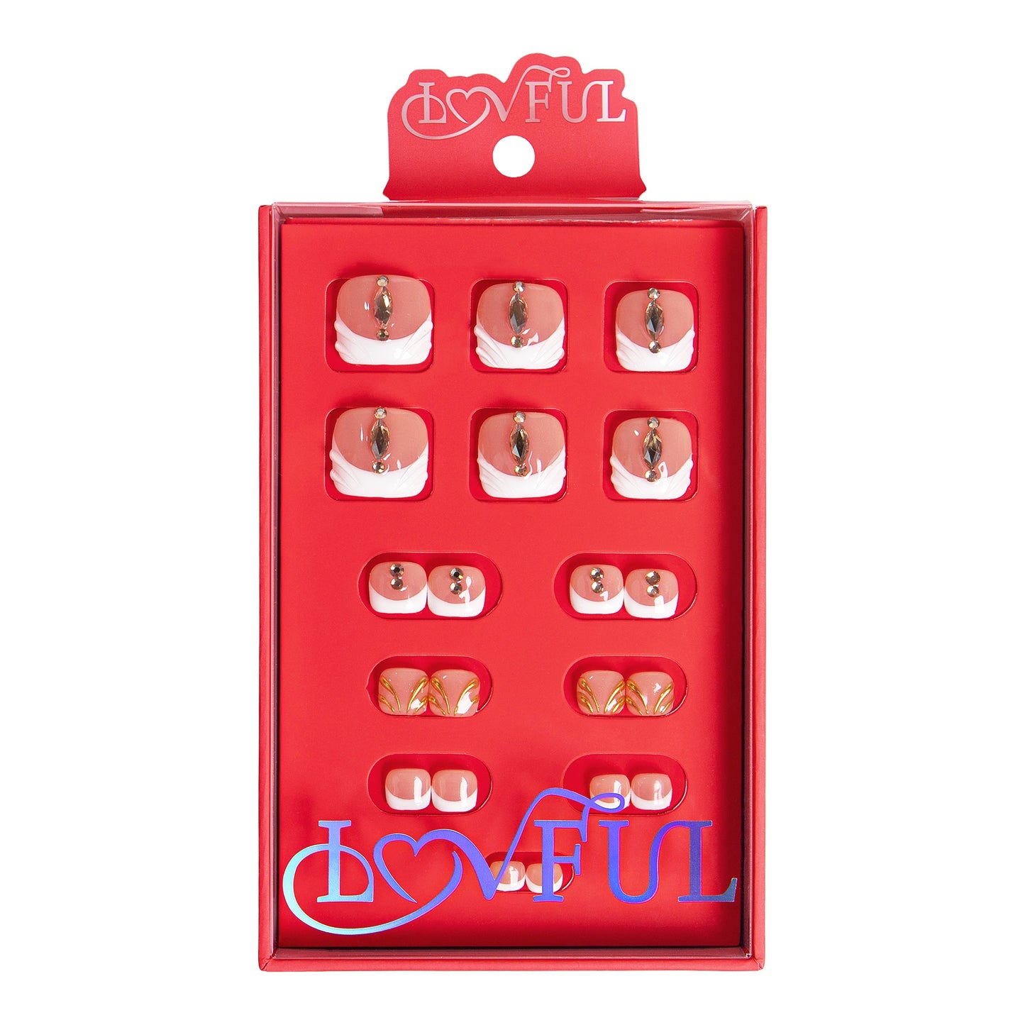 Elegant Love T653 Toe Nails - 20Pcs Free Size