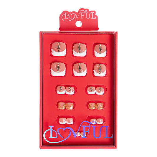 Elegant Love T653 Toe Nails - 20Pcs Free Size