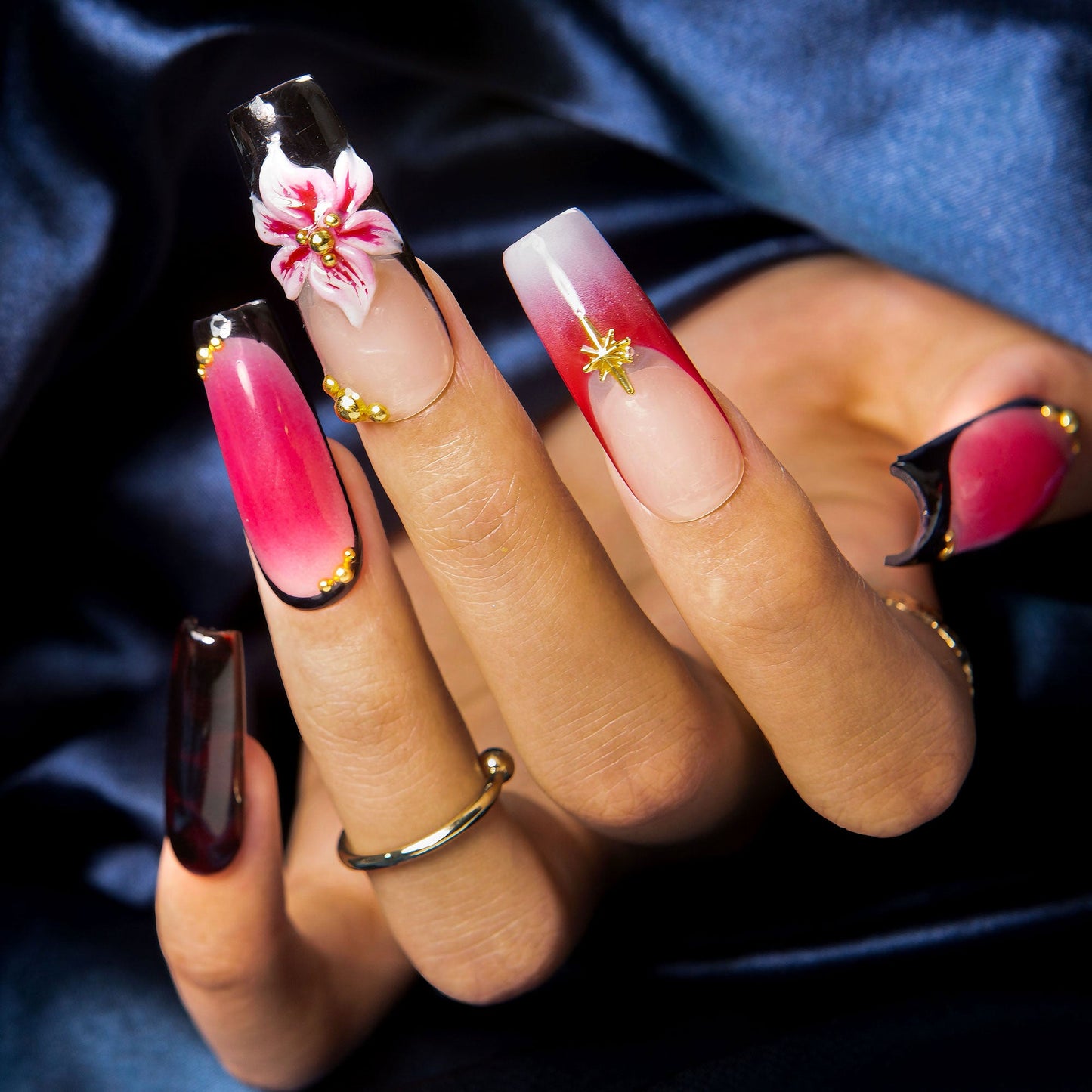 Phoenix Glow Handmade Nails H505