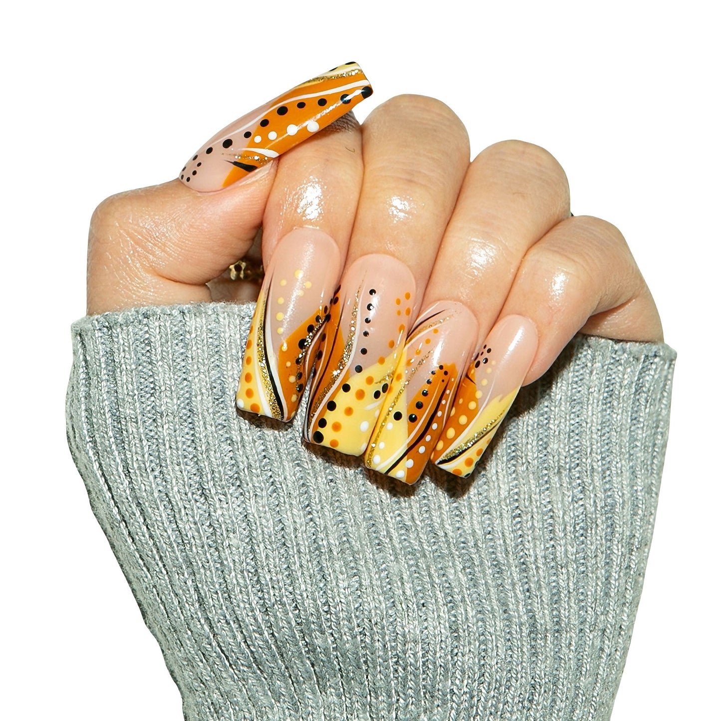 Calm Storm Handmade Nails H477