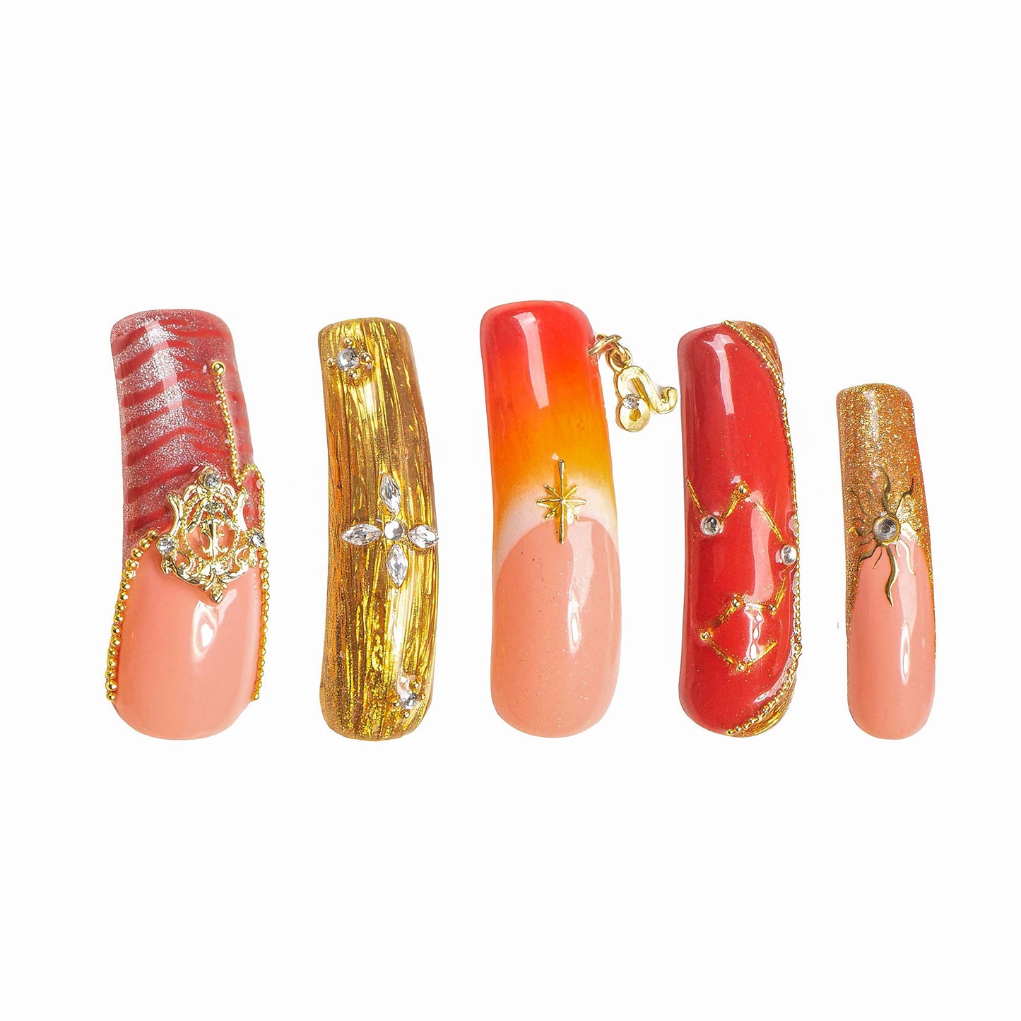 Leo’s Golden Hour Handmade Nails H593