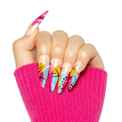 Tropical Paradise Handmade Nails H474