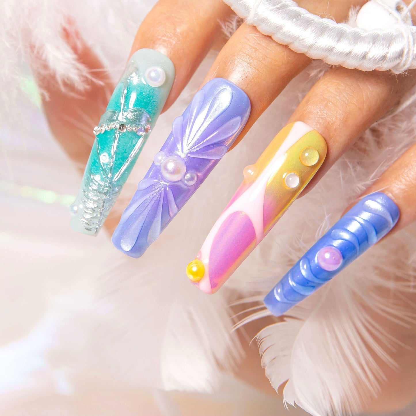 Sagittarius Spark Handmade Nails H594
