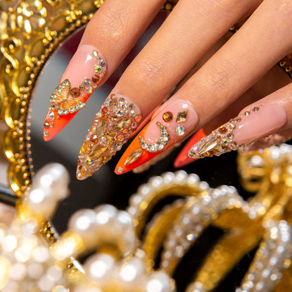 Neon Moon Cancer Handmade Nails H590