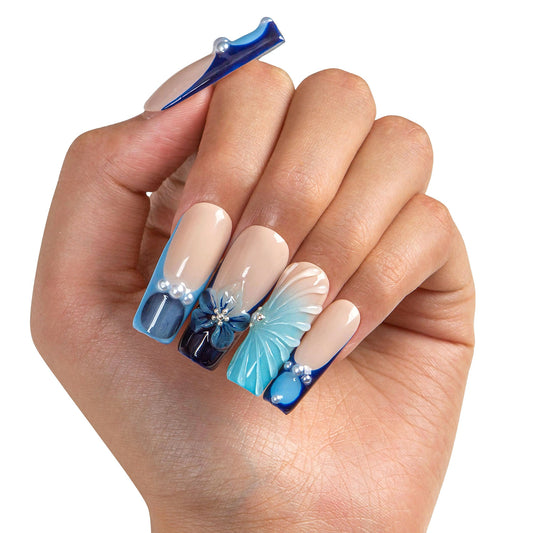 Bora Bora Glow Handmade Nails H548