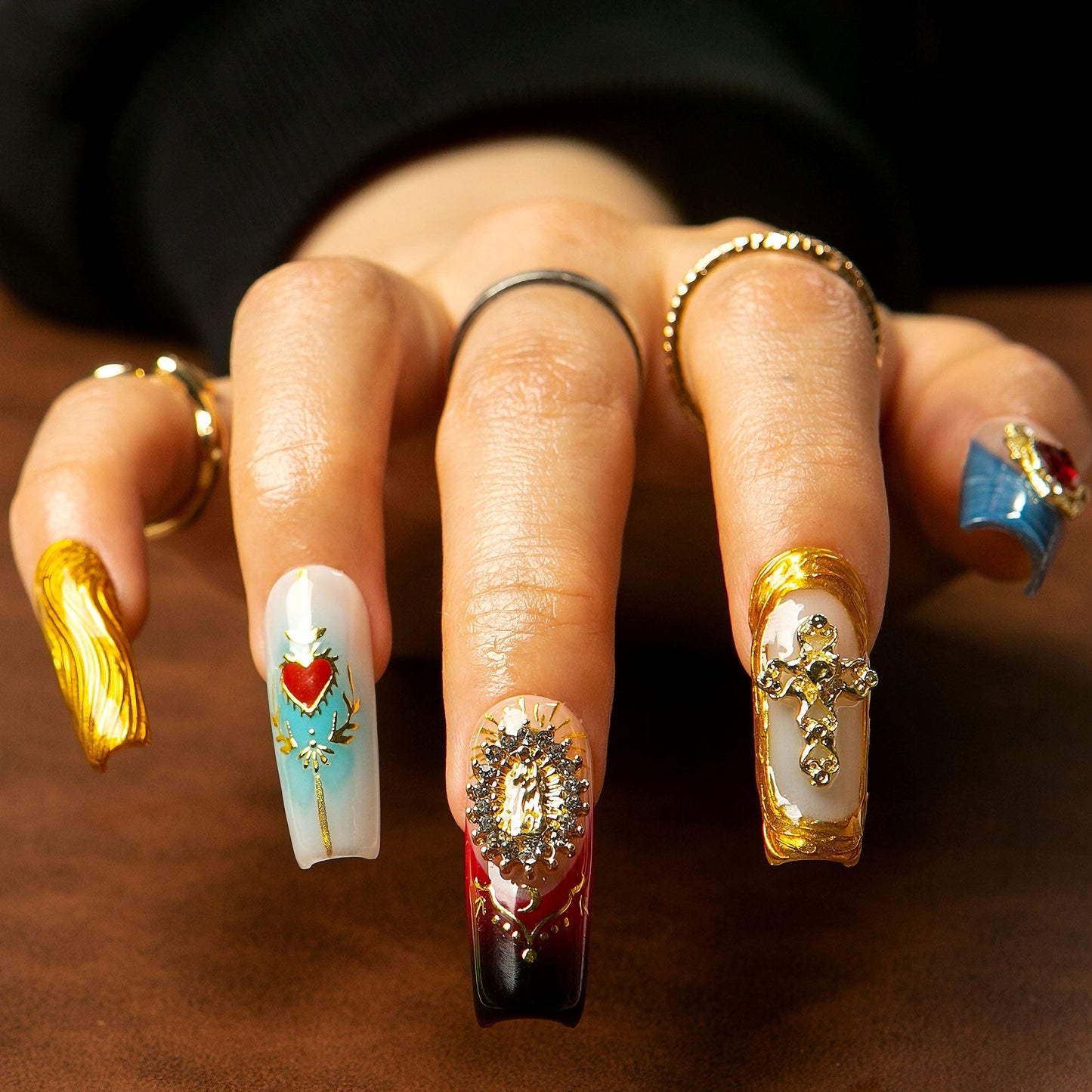 Crown of the Fairest Handmade Nails H491