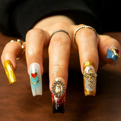 Crown of the Fairest Handmade Nails H491