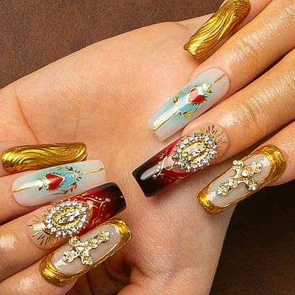 Crown of the Fairest Handmade Nails H491