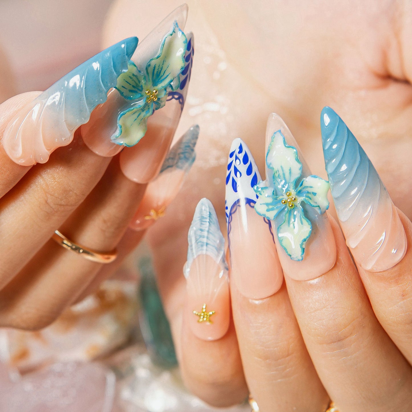 Summer Siren Handmade Nails H551