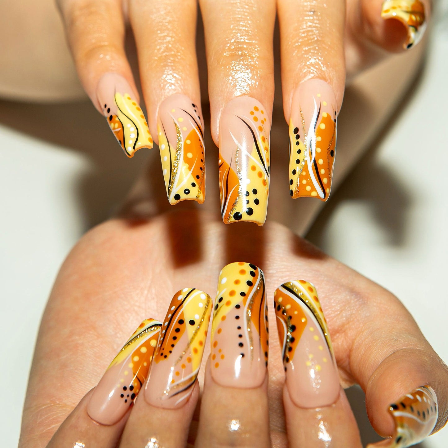 Calm Storm Handmade Nails H477