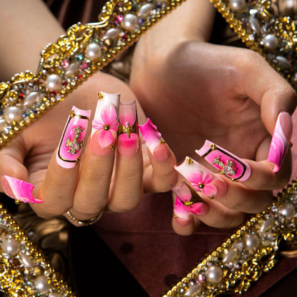 Bubblegum Reef Handmade Nails H547