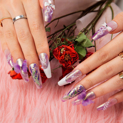 Butterfly Spell Handmade Nails H461