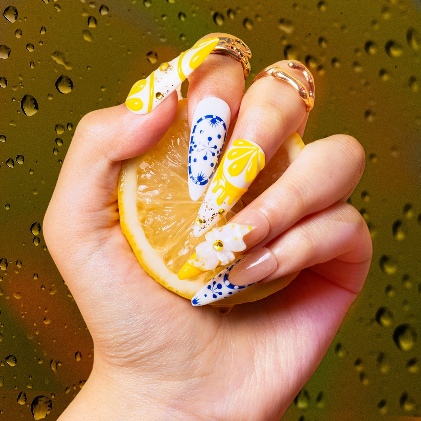 Amalfi Bloom Handmade Nails H468